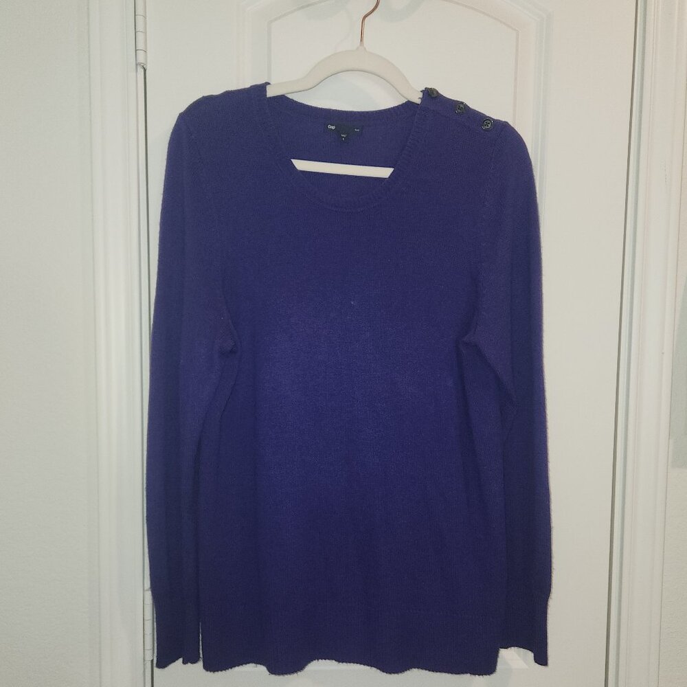 GAP Luxe Angora Blend Sweater PURPLE Size L